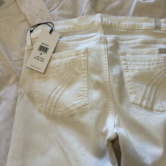 7 for all mankind tailorless dojo wide leg Jean in white size 29 READ - Picture 3 of 6
